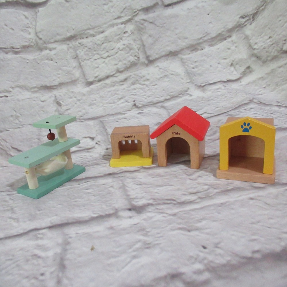 Hape Tender Leaf Wooden Dollhouse Pet Accessories Kids OS Multicolor Excellent
